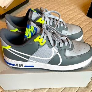 Men’s Size 12.5 Airforce 1 React - Wolf Gray